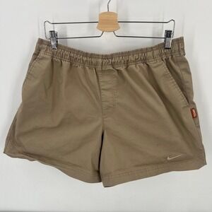 Nike Hook 'Em Horns Shorts XL Tan Elastic Waist Pockets University of Texas